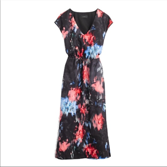 NWT J.Crew Drapey Side Slit Dress in Floral Splash - Picture 4 of 10